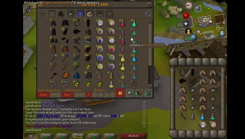 Noob dropping spaghetti repeatedly in the Wildy