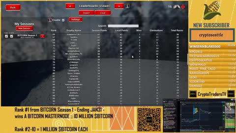 WIN 420 $BITCORN PER GRAND PRIX ~ REAL CryptoCurrency with IN-CHAT Twitch Wallet! www.twitch.tv/CryptoTradersTV - A 24/7 Live Community