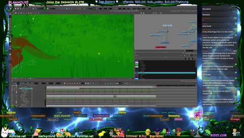 Animating creatures playfighting