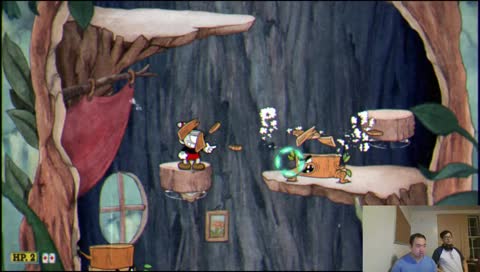 Me and My roomate It's All Fiction suffer in Cuphead