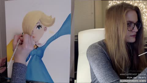 Rosalina and Luma acrylic painting! Come hangout!