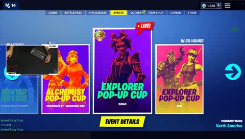 Solo Pop Up Cup 2 hours