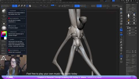 ZBrush 2018 - Creature & Character Concept Sculpting with Ashley A. Adams - #ZBrushLIVE