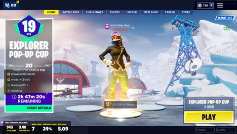 Solo Pop Up Cup // 26 / 30 sub goal // #1 PC wins in Alaska // Stream goals? Pog // Follower Goal 631/1,000