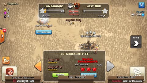 Clash of Clans Live | 50 vs 50 auf Live Angriffe wetten | Lounge vs Lost | Tägliche Streams [26/365]