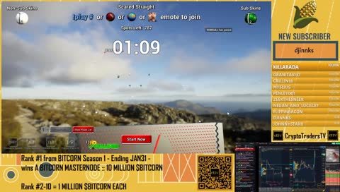 WIN 420 $BITCORN PER GRAND PRIX ~ REAL CryptoCurrency with IN-CHAT Twitch Wallet! www.twitch.tv/CryptoTradersTV - A 24/7 Live Community