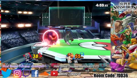 Arenas with viewers (Room code is on screen)