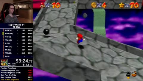 70 Star no resets with mic and cam but no prep :O - havent played mario in 2 months lets see what happens