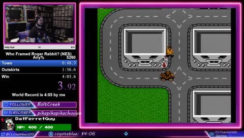 [New WR 4:05.6] NES Who Framed Roger Rabbit WR Attempts #forbobhoskins