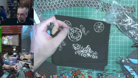 Back to chainmaille.  Pendant kits.  #chainmaille #titanium