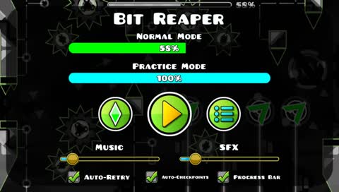 Practicando Bit Reaper [58%] (Insane Demon)