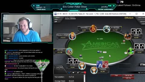 FINAL 2 TABLES $1,500 gtd Poker