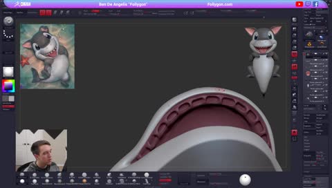 ZBrush 2018 - Stylized Character Sculpting with Ben De Angelis "Follygon" - Episode 15
