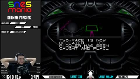#SNESMania - 4/783 Batman Forever! Late Start because My Internet was gone