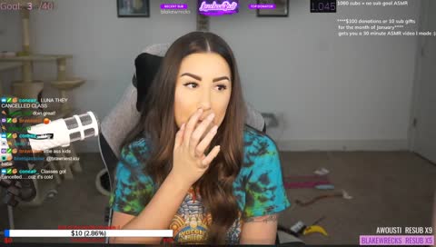 🔴im live :D ♥️ ASMR at goal or 10pm~ !sub !gift !donate