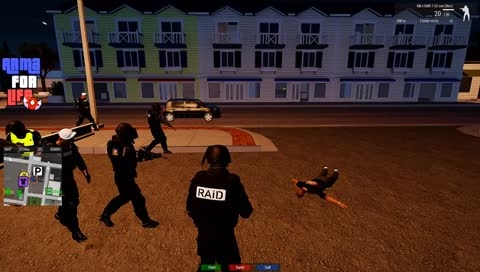 Un manifestant raid qui se fait abattre