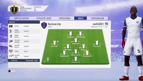 Fecha 1 y 2 FUFV 2da division Nacional eSports