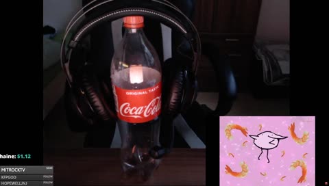 A bottle listening to flamingo 10hours.