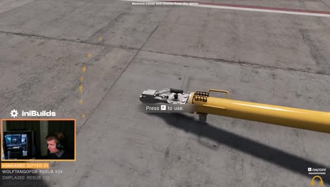 Edward struggling to operate the pushback bar