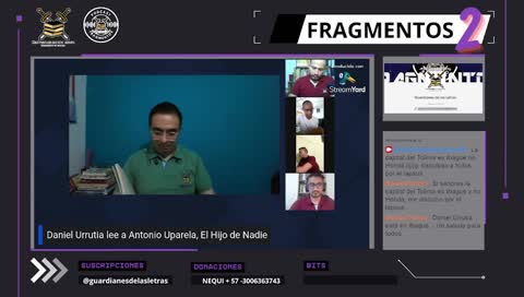 Daniel Urrutia lee "El Hijo de nadie"