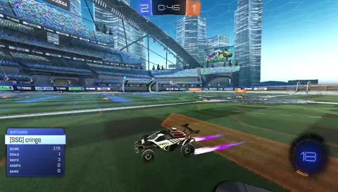 Aqua with an incredible read off the cieling fading away from goal to equalize in Game 2