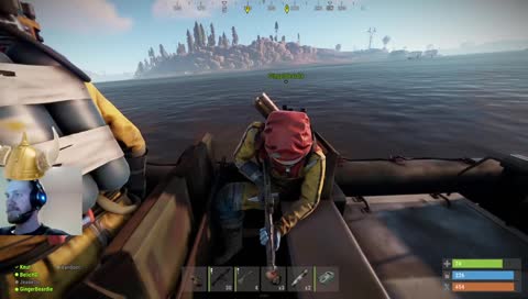 BelicHD with his guitar while GingerBeardie sings