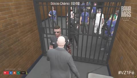 Kkkkk PM amassado dentro da cela