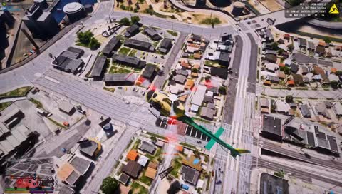 Vzdušný pohled na střelbu mezi PD a 83 HGC