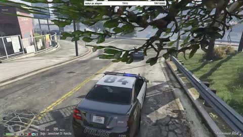 npc polisi arabadan atıyor 