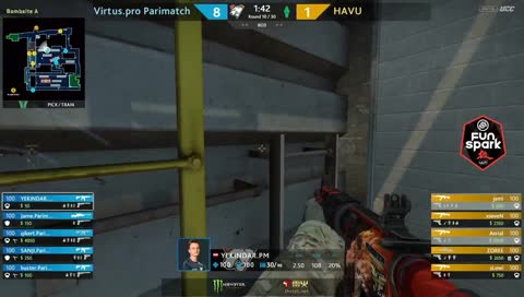 YEKINDAR - 4 M4A4 kills (2 HS) on the bombsite A defense