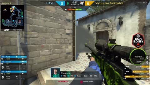 Jame - 1vs2 AWP clutch (T - post-plant situation)