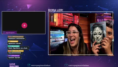 A garota do lago vei na live