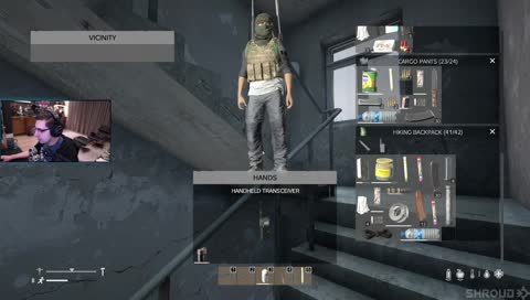 Shroud's friend check for a land mine.