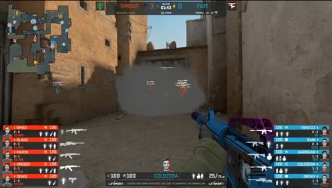 coldzera 4k na defesa do Meio e bomb b (dust 2) | draft5.gg