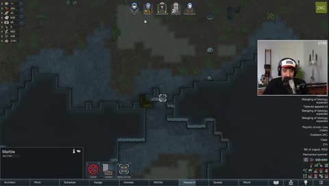 Oh er kommt! Scheiße.