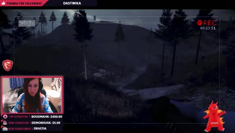 Scarlet finally sees slenderman xD