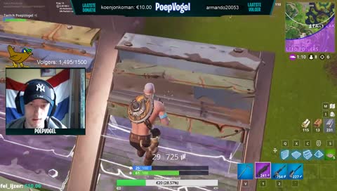 hij zag poepvogel dacht meteen ik loop wel in die trap