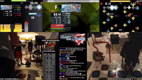 Box modding his pad during ECS7 marathon