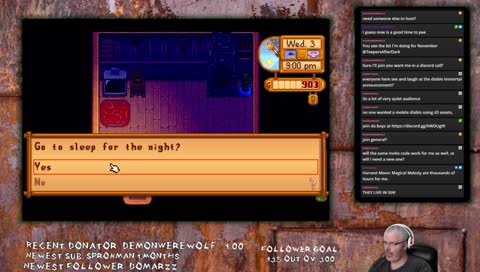 Coming into teeper's bed.