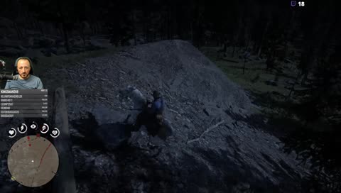 Action & Stunteinlage bei Nacht im Wald. Cowboy Sadem