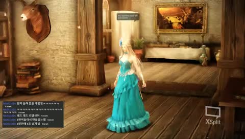 여자캐릭을 본 데비의 반응