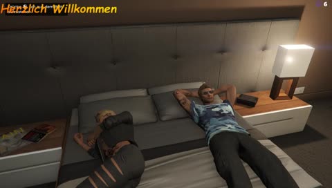 Jaz hat ein Mann im Bett