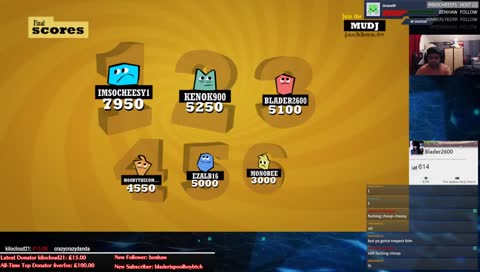 I beat blader by over 2000 in a quiplash  game