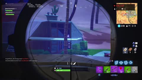 Sniped in the face