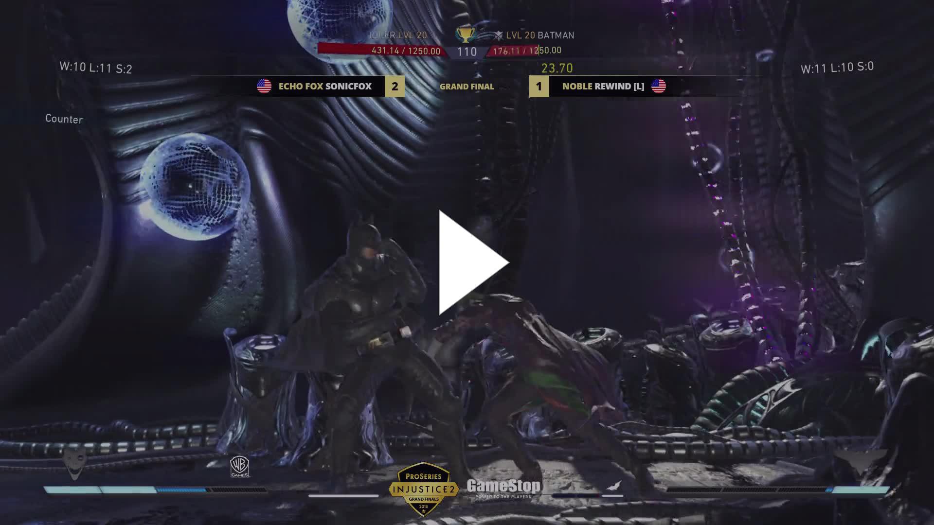 netherrealm sonicfox wins the injustice 2 pro series finals twitch