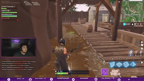 Trey screams in Fortnite