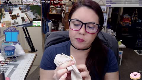 Jane can't handle goobie hot nuts :-P