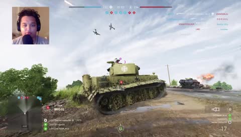 Sniped plane with a tank BFV