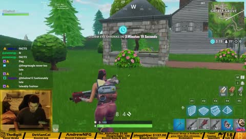 In one and out the other