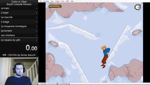 tintin in tibet - mountain skip